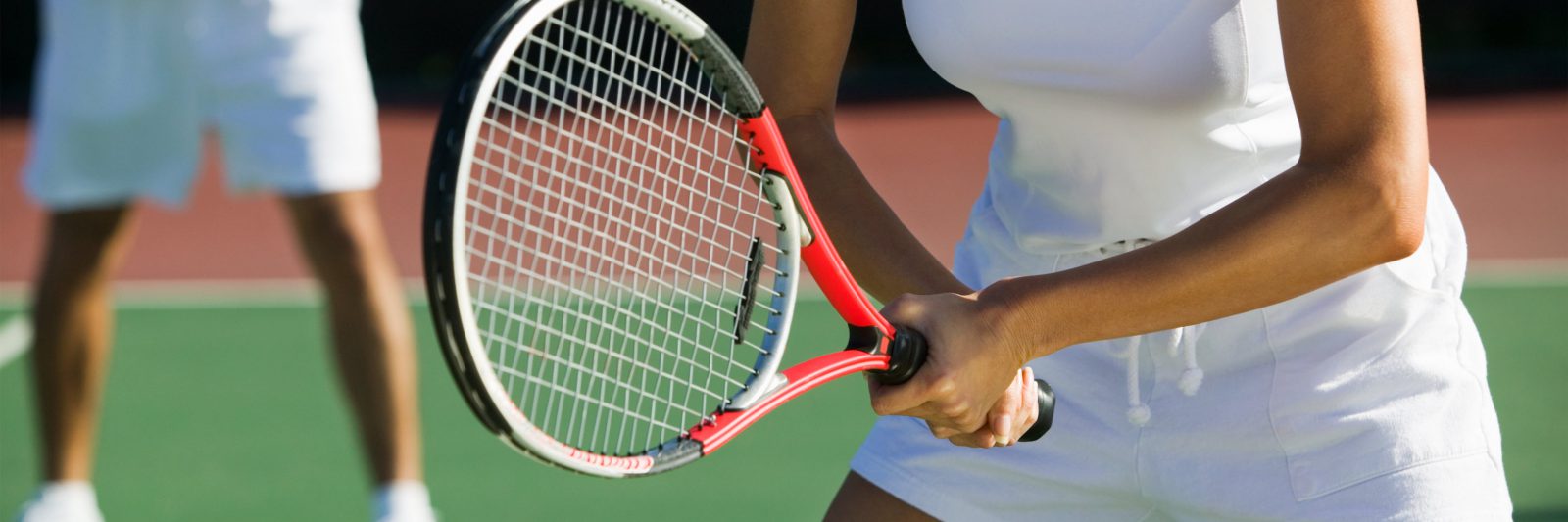 sport fitness mixed doubles tennis players