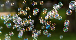 bubbles floating by